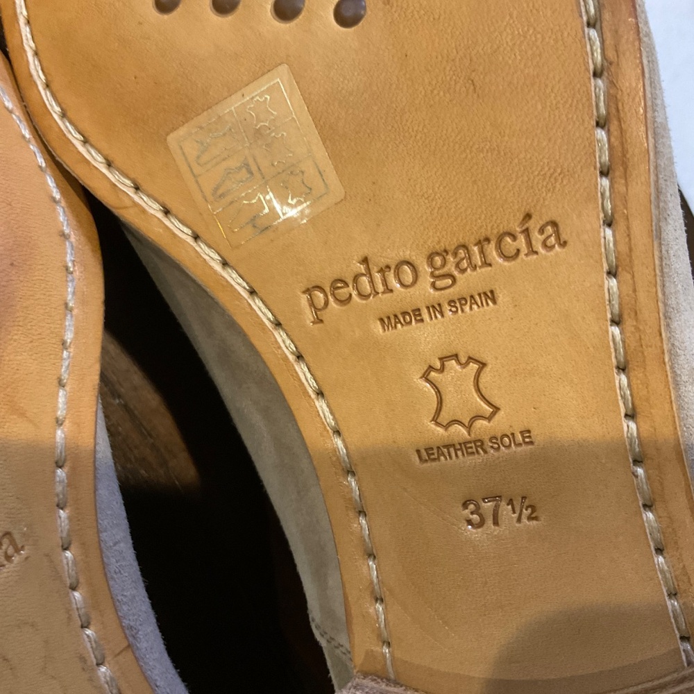 Pedro Garcia Gerti Flat Shoes Beige Suede size US 7/ EU37.5 - Picture 9 of 10